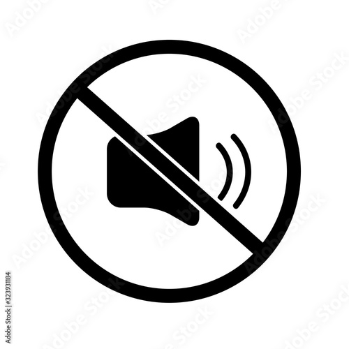 No speaker. no sound icon. Volume Off symbol. Vector illustration