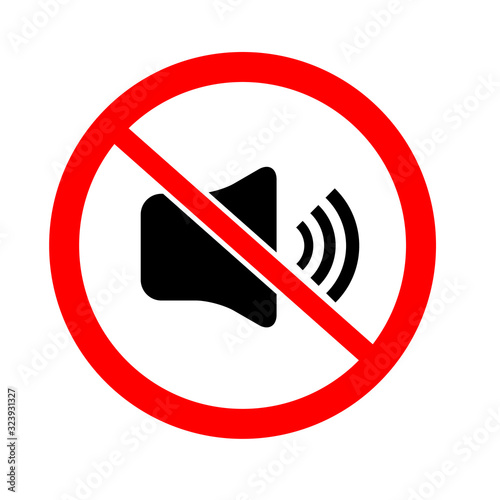 No speaker. no sound icon. Volume Off symbol. Vector illustration