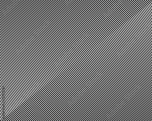 Abstract background with optical illusion wave. Black and white horizontal lines with wavy distortion effect for prints, web pages, template, posters, monochrome backgrounds and pattern