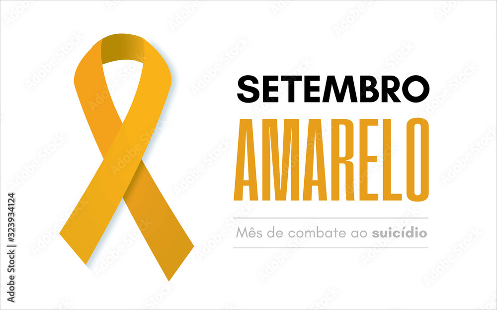 Setembro Amarelo (Yellow september in portuguese) message for print and banner