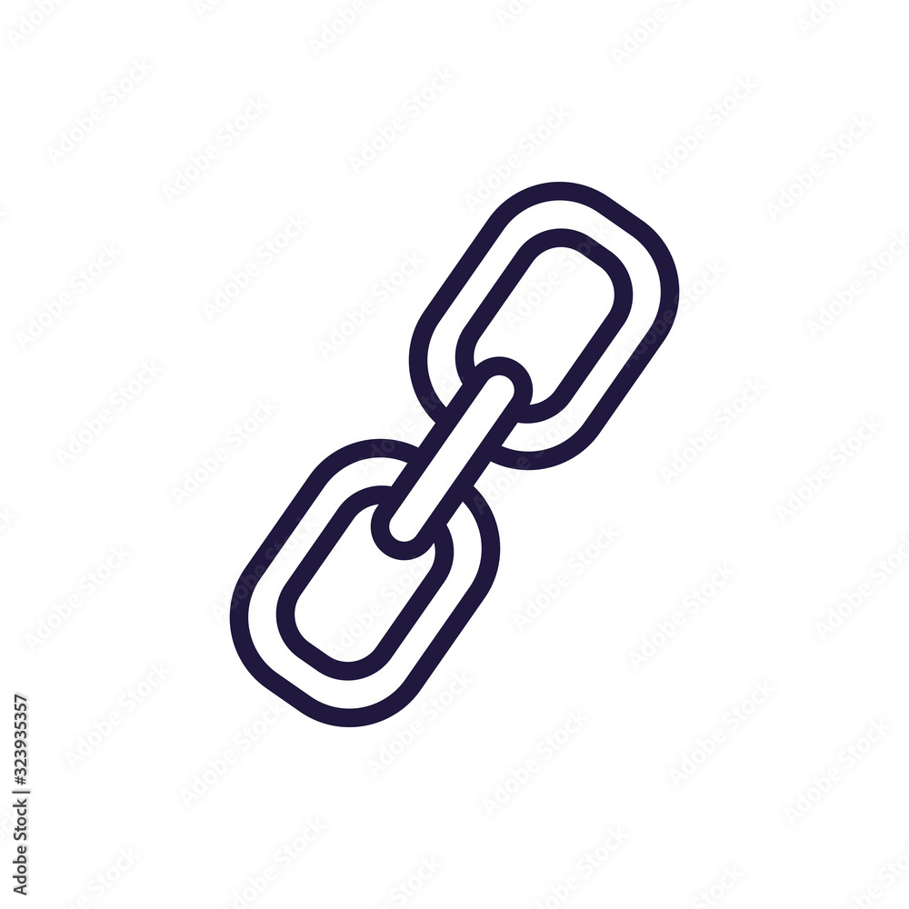 Isolated chain line style icon vector design Isolated chain line style icon vector design