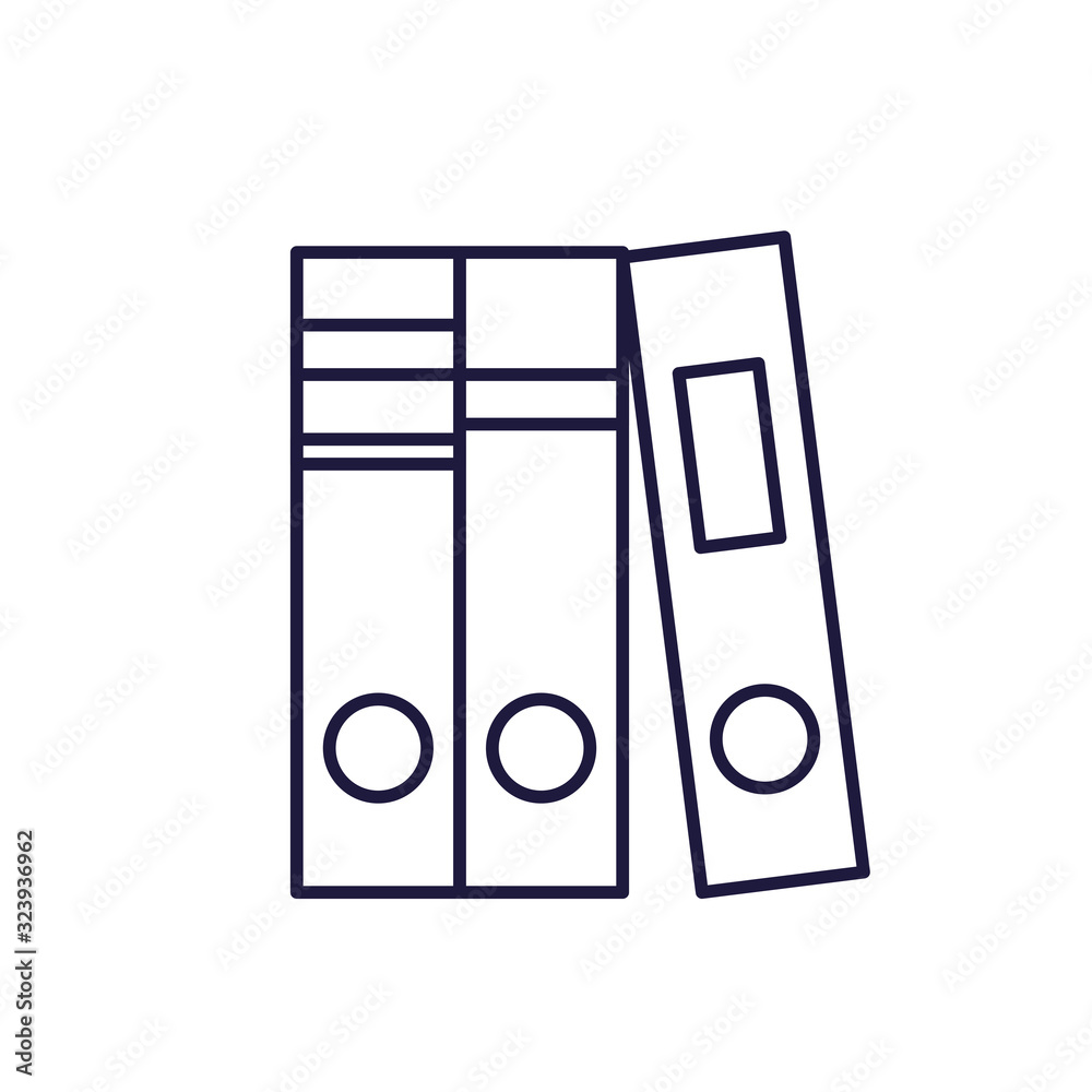 Isolated education books line style icon vector design Isolated education books line style icon vector design