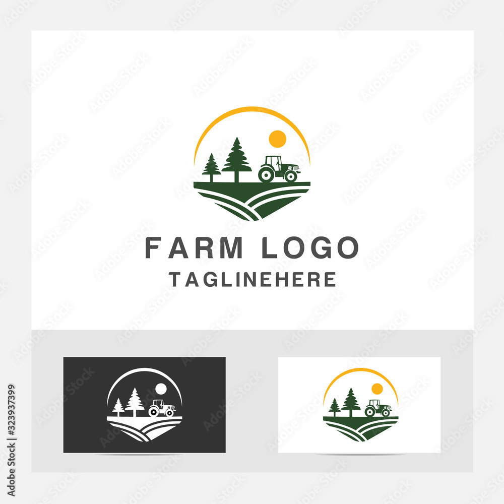 Tractor logo farm logo template eps 10 Tractor logo farm logo template eps 10