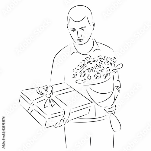 man with presents