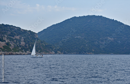 yacht in sea. aegean. Turkey