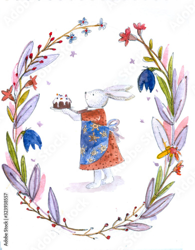 watercolor card. Happy Mother's Day. March 8! Happy Women's Day! Happy Easter!