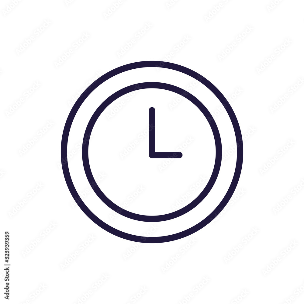 Isolated clock instrument line style icon vector design Isolated clock instrument line style icon vector design