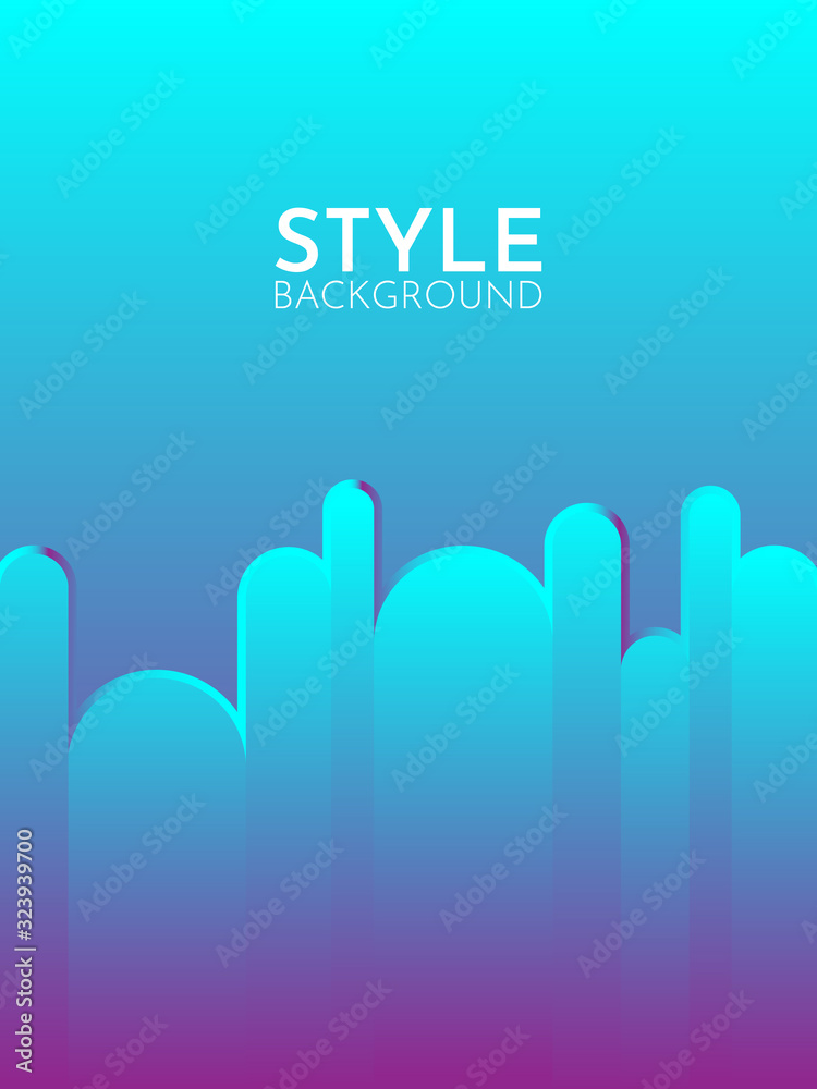 Fototapeta premium Modern, creative, style abstract cover. Cool gradient shape composition. Eps10 vector. Vertical illustration. Minimum coverage. Creative fluid background from current form to design fashionable card