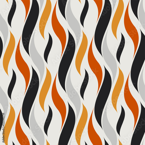 seamless hot flame wave pattern. vector illustration