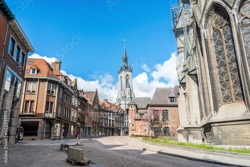 The belfry (French: beffroi) of Tournai, Belgium Fototapeta