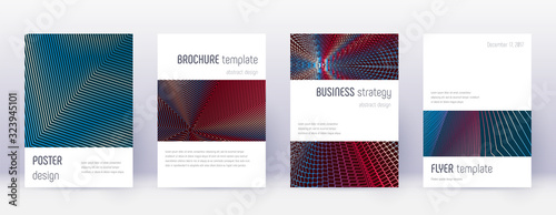 Minimalistic brochure design template set. Red abs