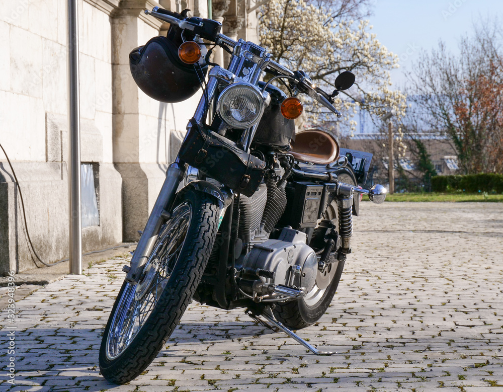 motorcycle with helmet motorcycle with helmet