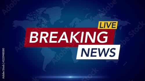 Textless broadcasting news intro graphics