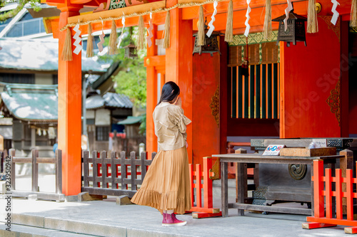 Canvas Print Sumiyoshi Shrine in Fukuoka City, Fukuoka Prefecture