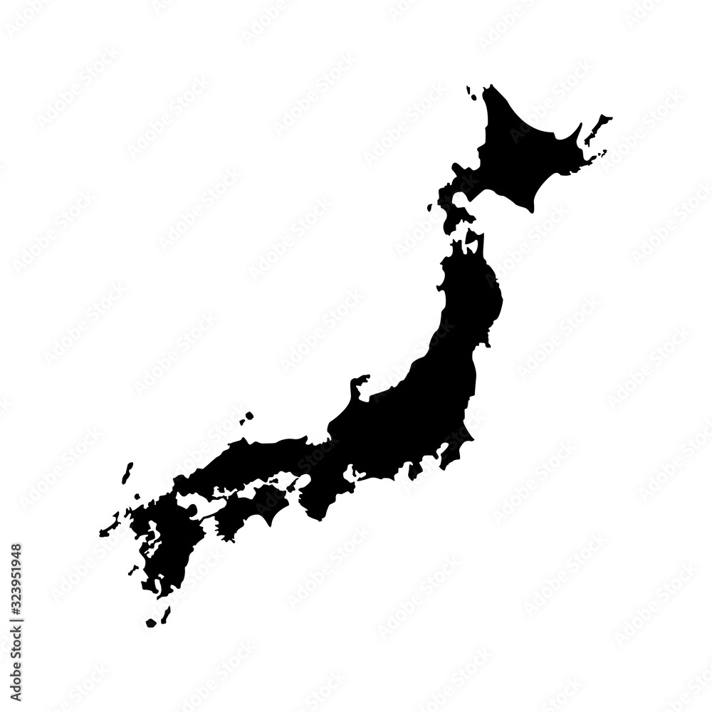 Fototapeta Map of Japan icon