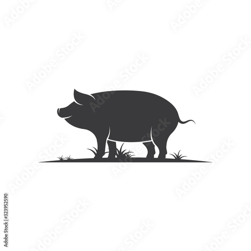pig vector icon illustration design