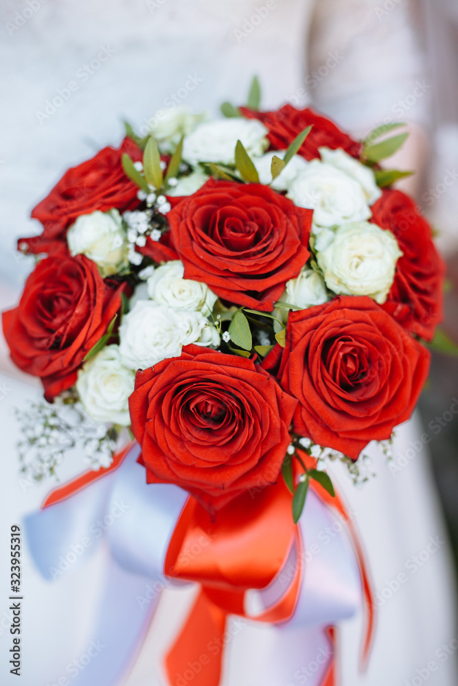 Bouquet wedding gift with roses and flowers 