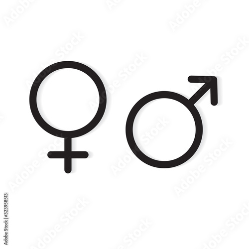Fototapeta male and female sex icon- vector illustration