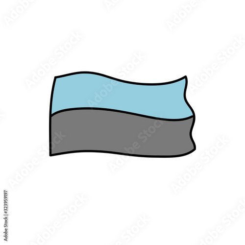 autosexual flag doodle icon, vector illustration