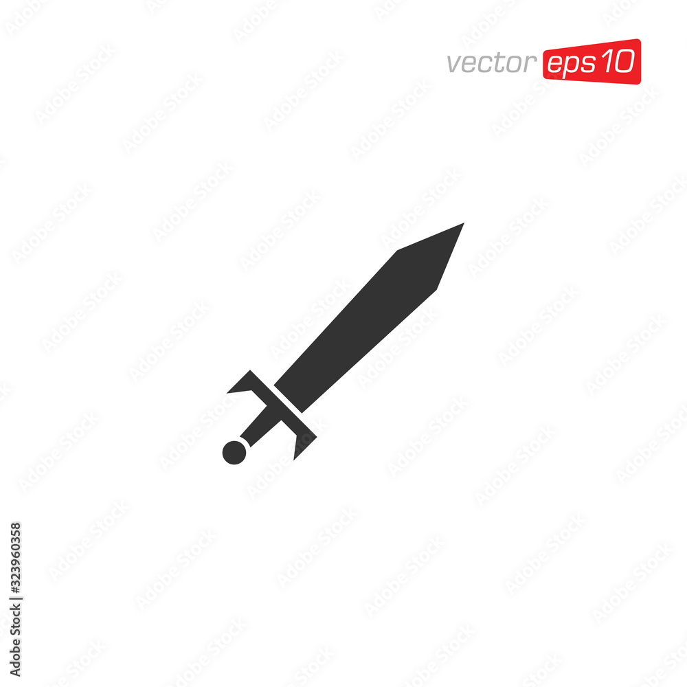 Sword Icon Design Vector Illustration Sword Icon Design Vector Illustration