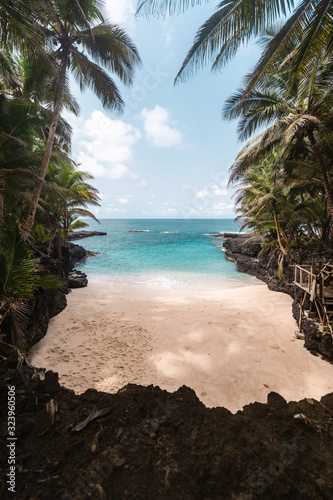 Paradise Beach from São Tomé e Príncipe in Ilha das Rolas