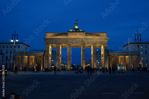 Berlin Brandenburger Tor after sunset  Berlin  Germany                          