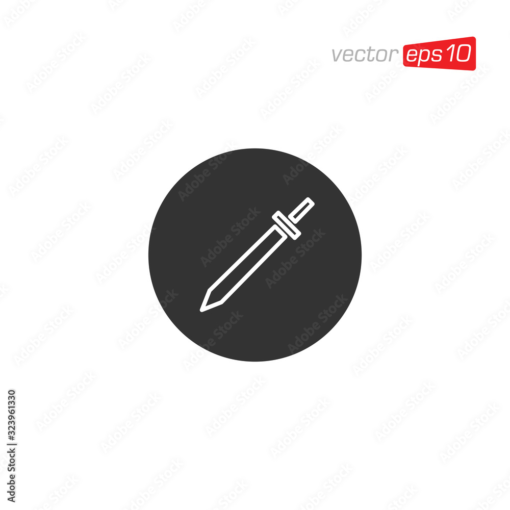 Sword Icon Design Vector Illustration Sword Icon Design Vector Illustration