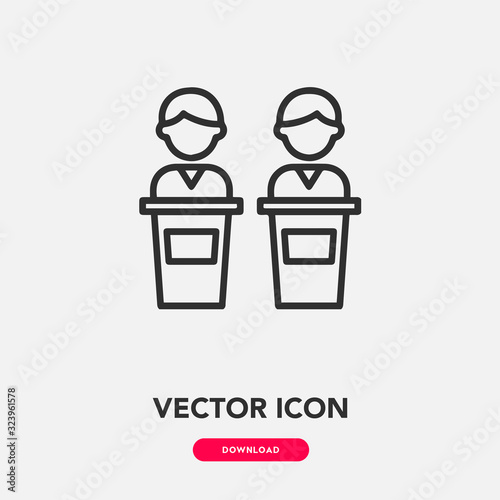 debate icon vector. debate sign symbol