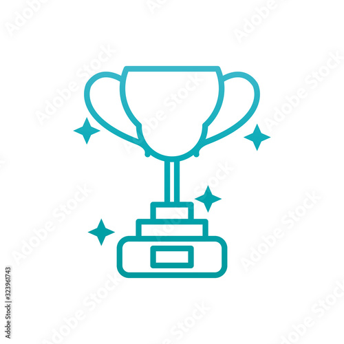 Isolated trophy gradient style icon vector design