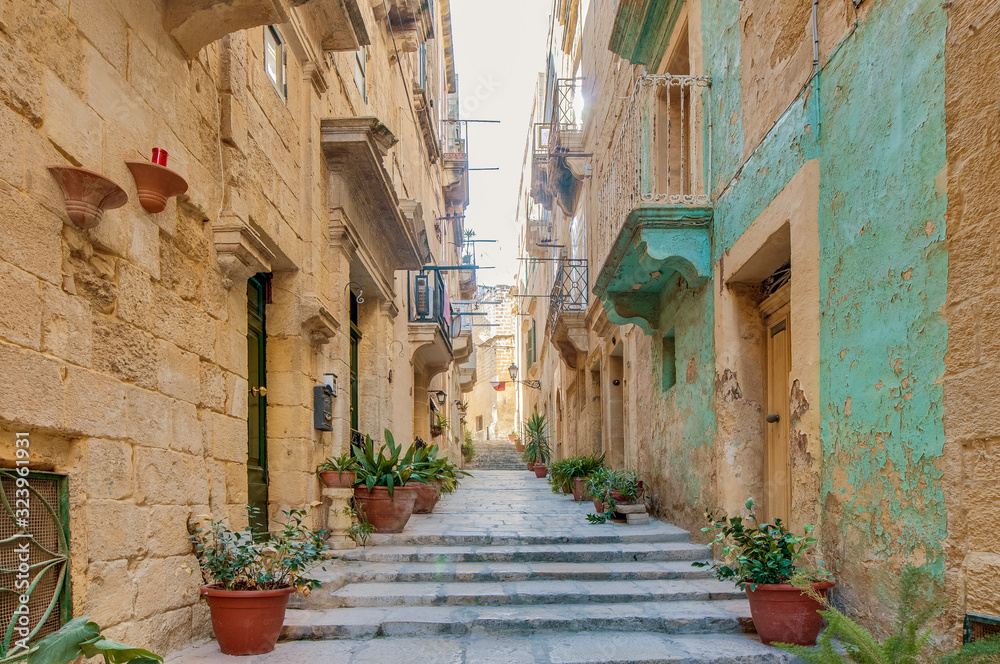 Cassar Street in Vittoriosa, Malta