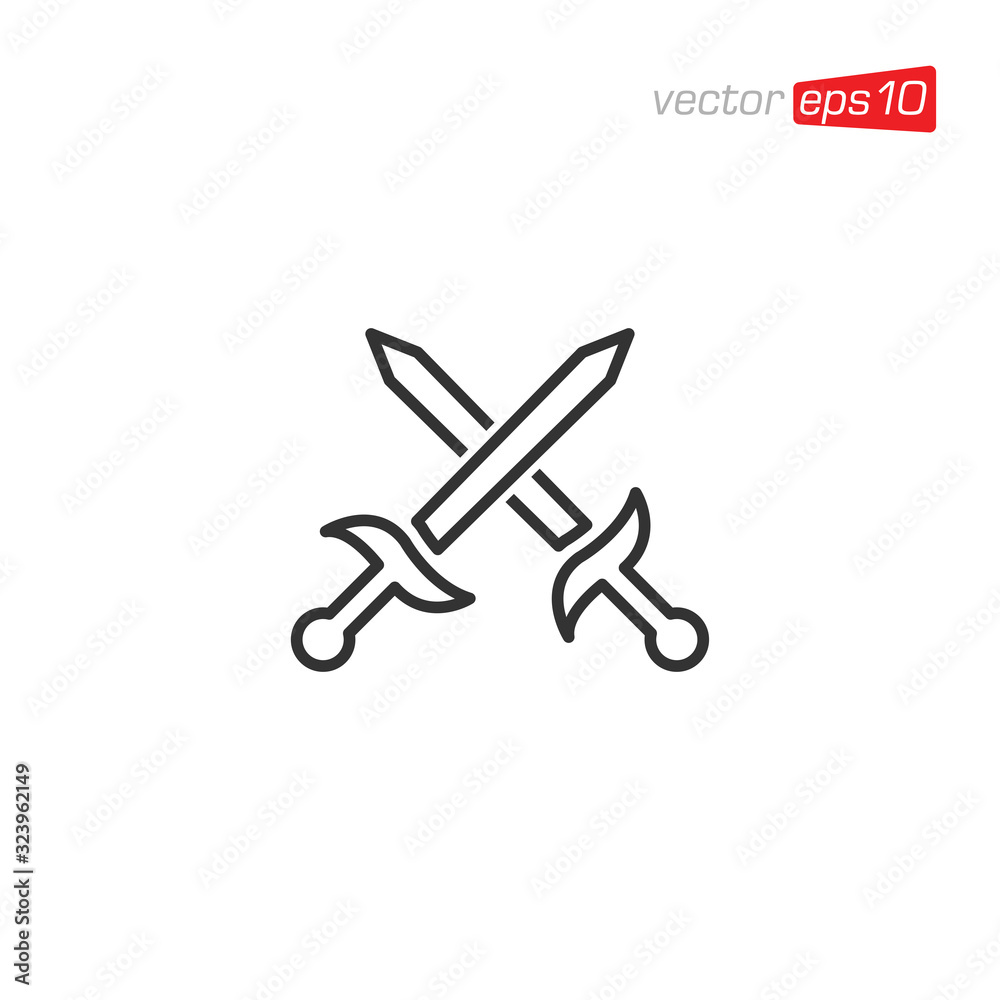 Sword Icon Design Vector Illustration Sword Icon Design Vector Illustration
