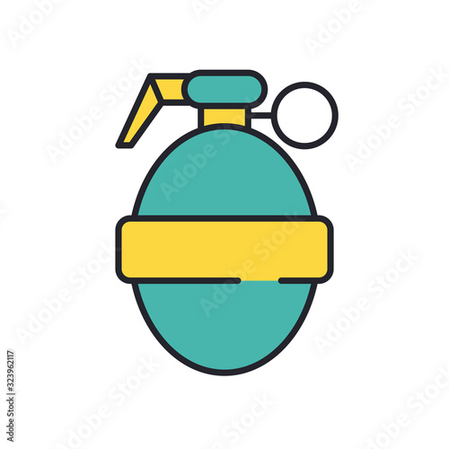 grenade military force line and fill style icon