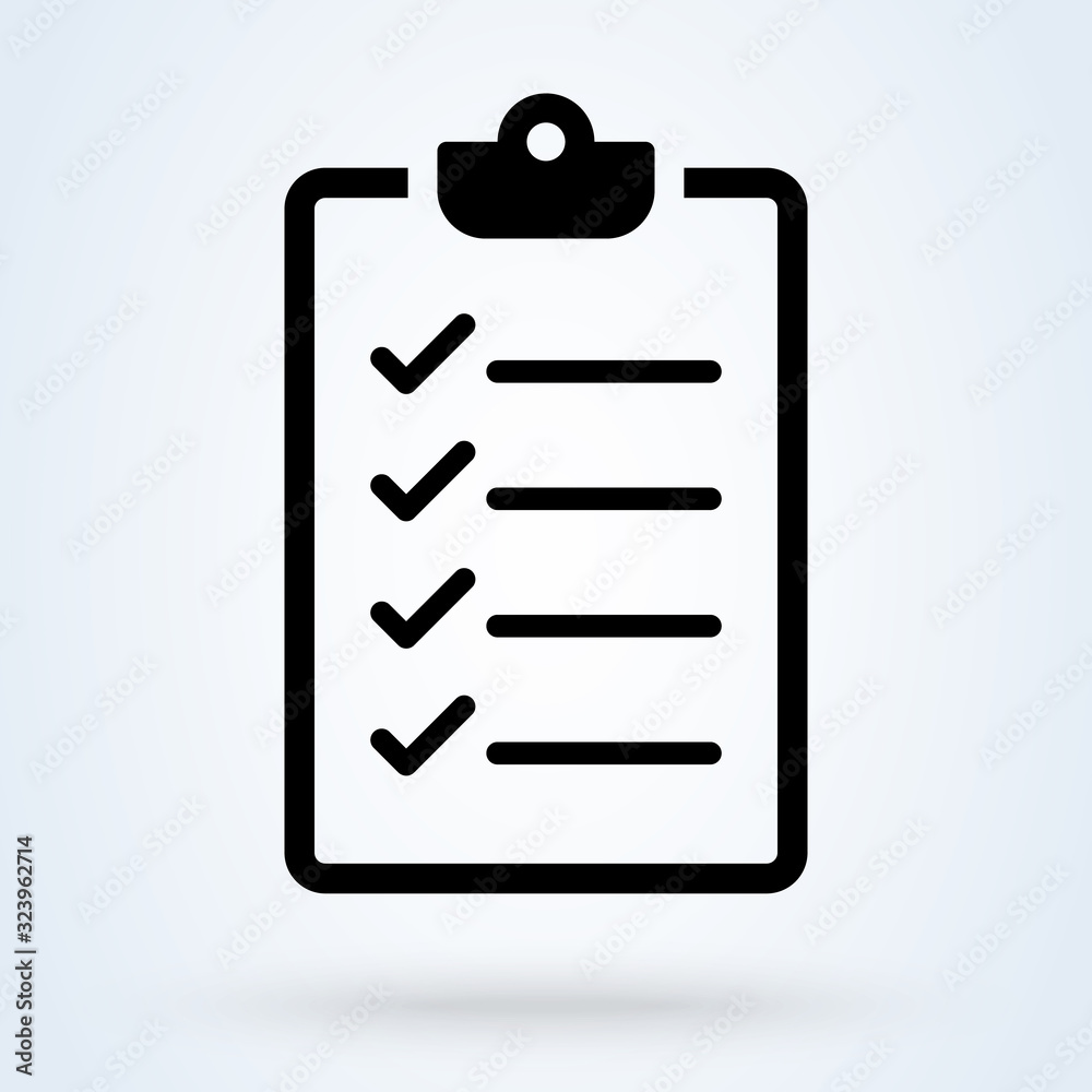 Clipboard or checklist icon in line style. Done, tick, checkmark, approved signs. Task list, audit report and check symbols. Checklist for modern website, app and logo designs. Clipboard or checklist icon in line style. Done, tick, checkmark, approved signs. Task list, audit report and check symbols. Checklist for modern website, app and logo designs.