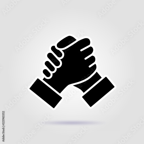Black soul brother handshake thumb clasp homie