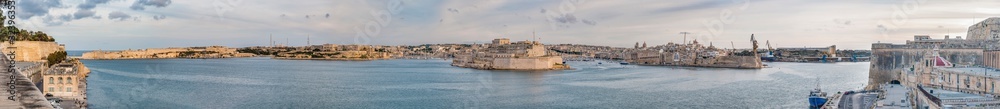 Three Cities as seen from Valletta, Malta