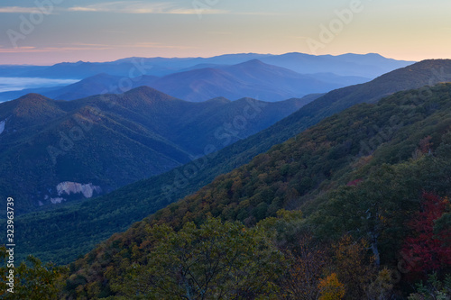 Scenic view of the Blue Ridge mountains near Buena Vista, Virginia