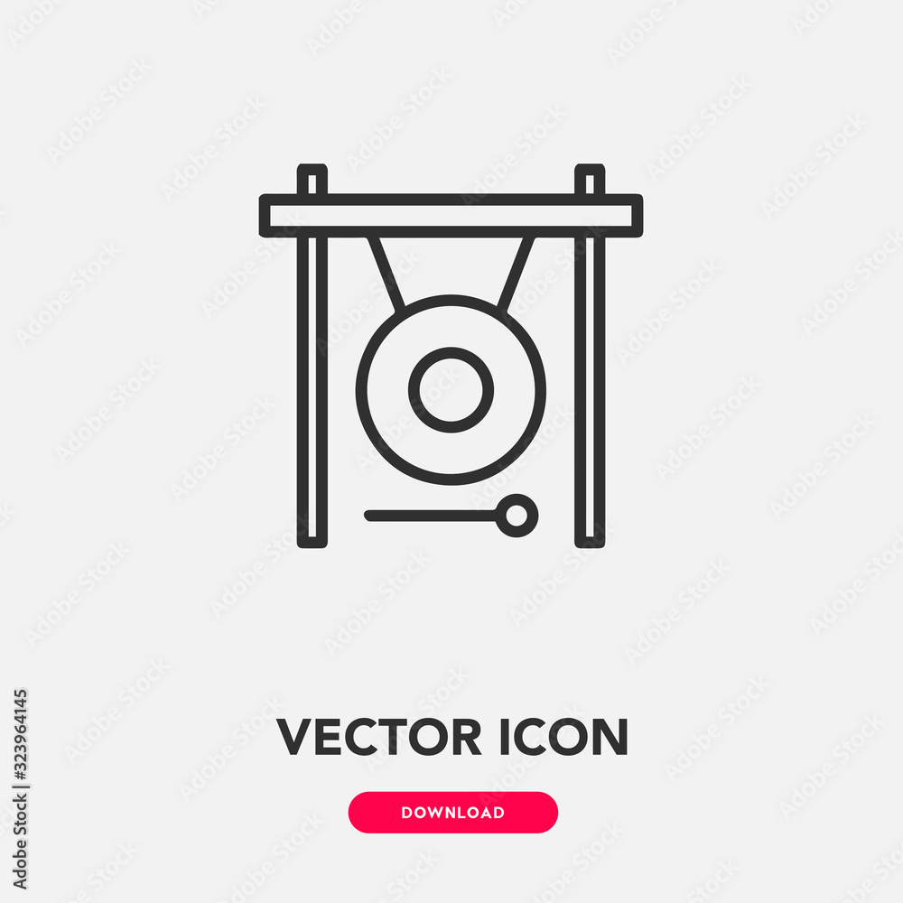gong icon vector. gong sign symbol