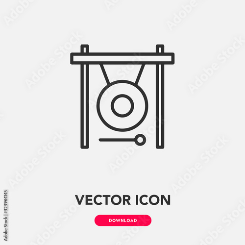 gong icon vector. gong sign symbol