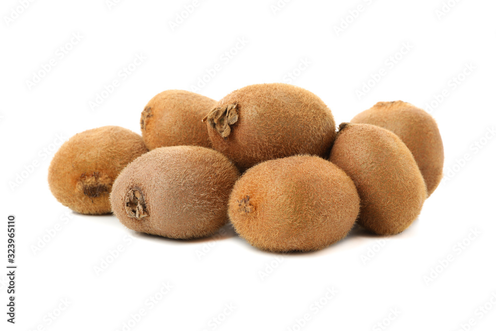Group of ripe kiwi isolated on white background Group of ripe kiwi isolated on white background