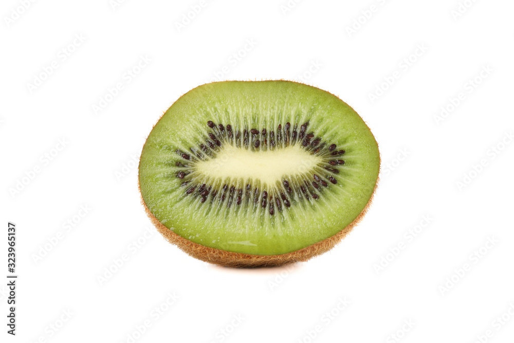 Ripe fresh kiwi isolated on white background Ripe fresh kiwi isolated on white background