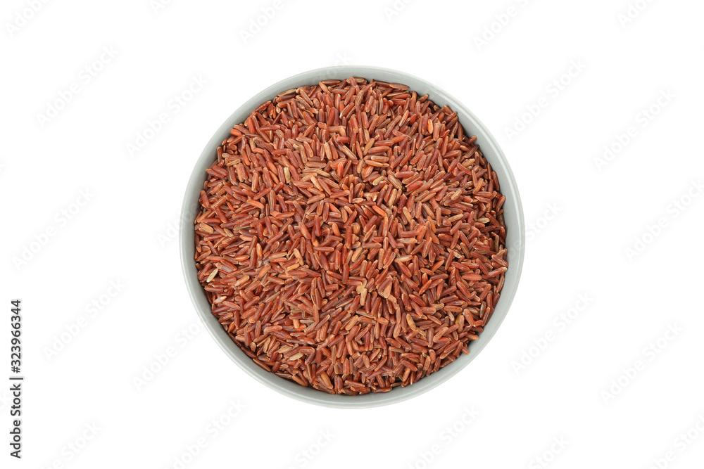 Bowl with rice isolated on white background Bowl with rice isolated on white background