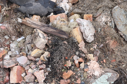 Wallpaper Mural Construction waste with elements of and destroyed old structures at municipal landfill Torontodigital.ca