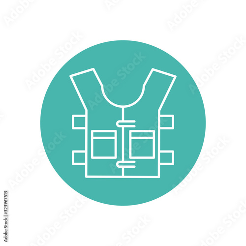 bulletproof vest accessory line block style