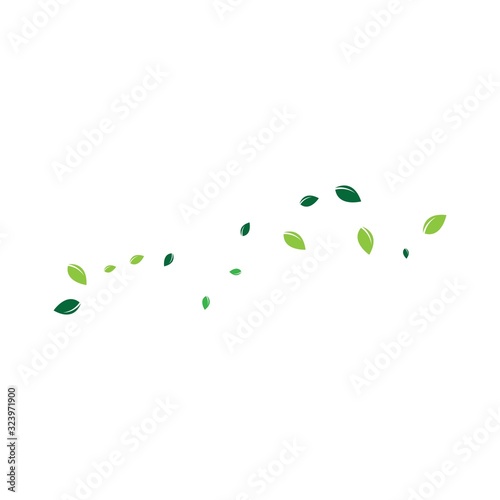 leaf ecology nature element vector icon
