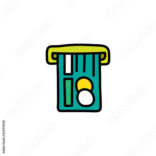 Wallpaper Mural credit card doodle icon, vector illustration Torontodigital.ca