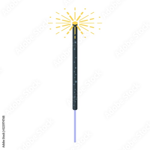 Light sparkler icon. Isometric of light sparkler vector icon for web design isolated on white background
