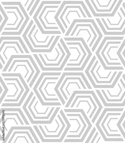 Vector geometric seamless pattern. Modern geometric background with hexagonal tiles.