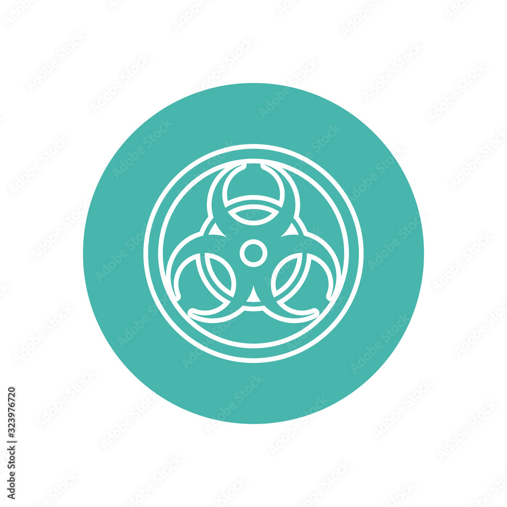 nuclear symbol caution line block style nuclear symbol caution line block style