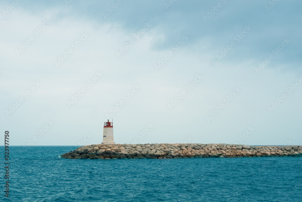 Lighthouse in Mediterranean Sea