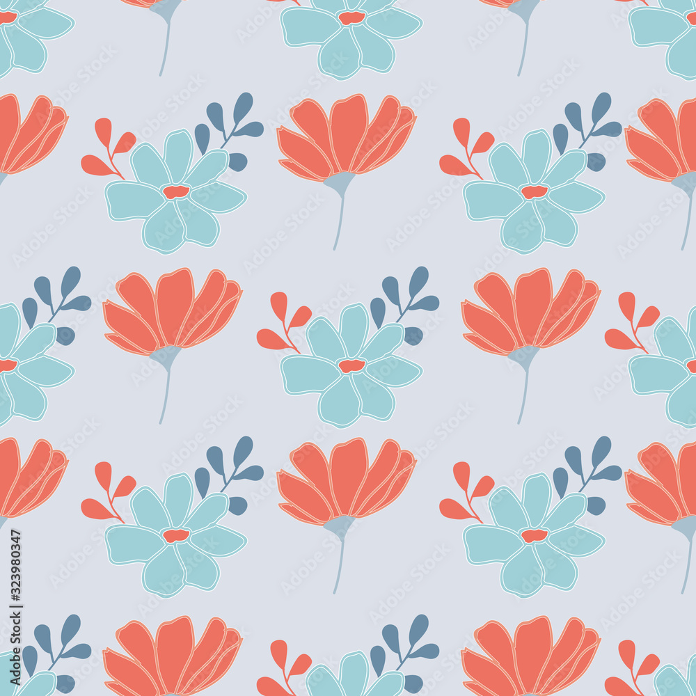 Pretty bright floral pattern background.